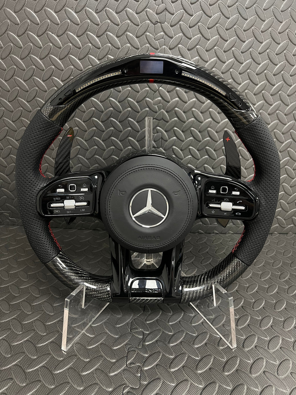 Mercedes A C E Class Carbon Fibre LED Steering Wheel — Rivtec Auto Retrofits