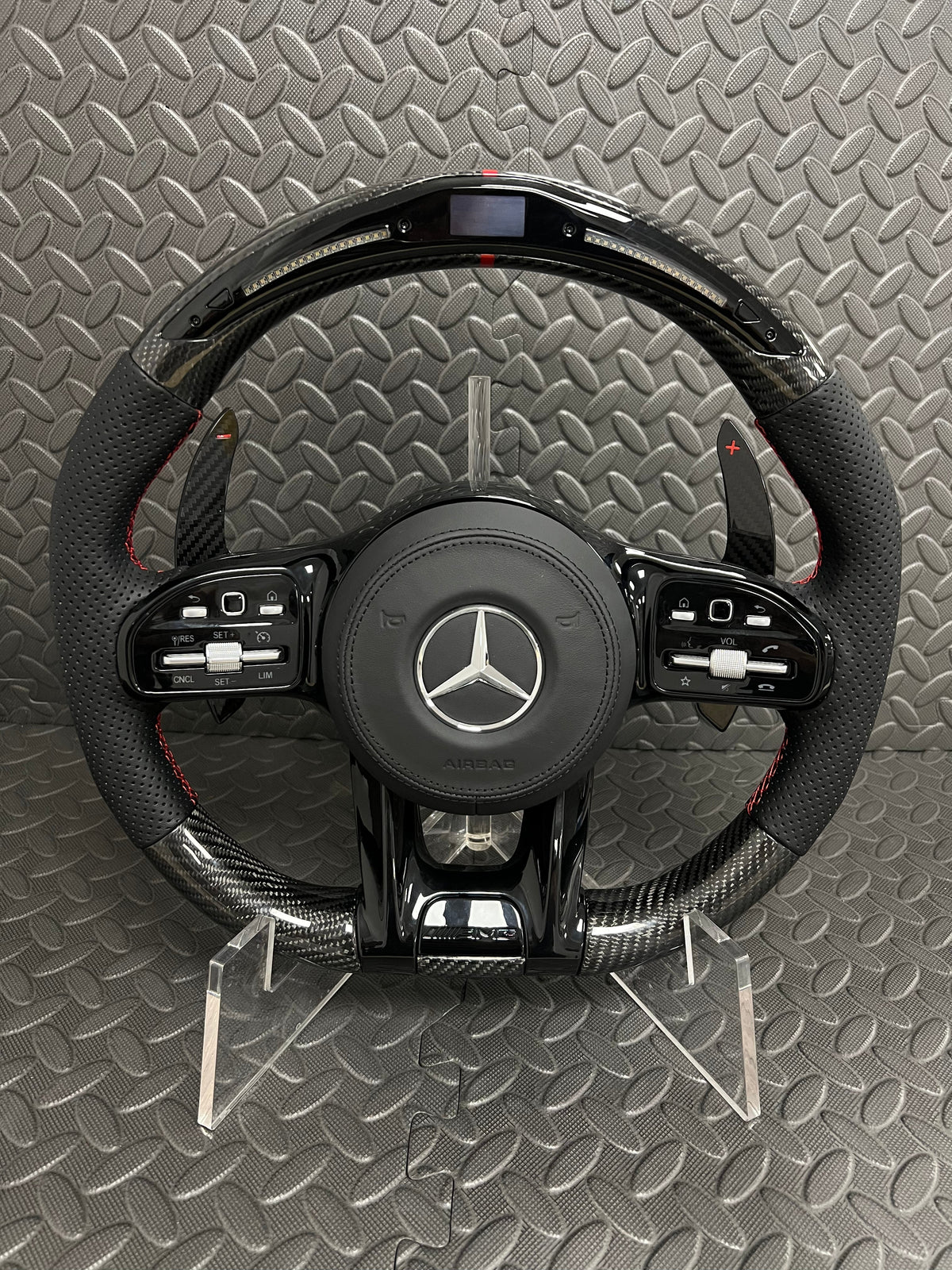 Mercedes A C E Class Carbon Fibre LED Steering Wheel — Rivtec Auto Retrofits