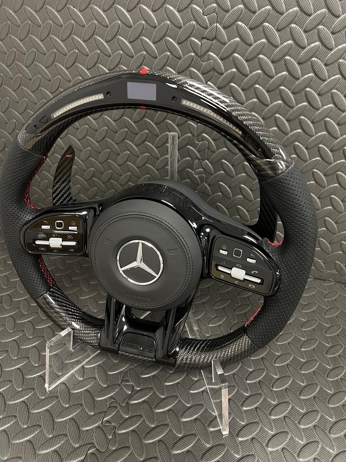 Mercedes A C E Class Carbon Fibre LED Steering Wheel — Rivtec Auto Retrofits