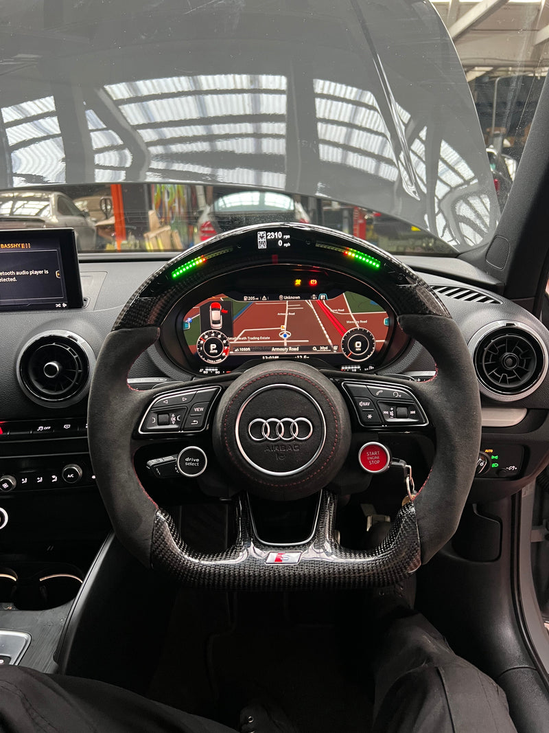 Audi A/S/RS face lift Carbon Fibre LED Steering Wheel — Rivtec Auto Retrofits