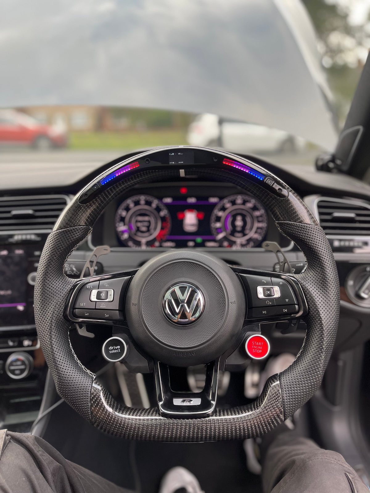 Volkswagen Golf MK 7 and 7.5 Carbon Fibre LED Steering Wheel — Rivtec Auto Retrofits