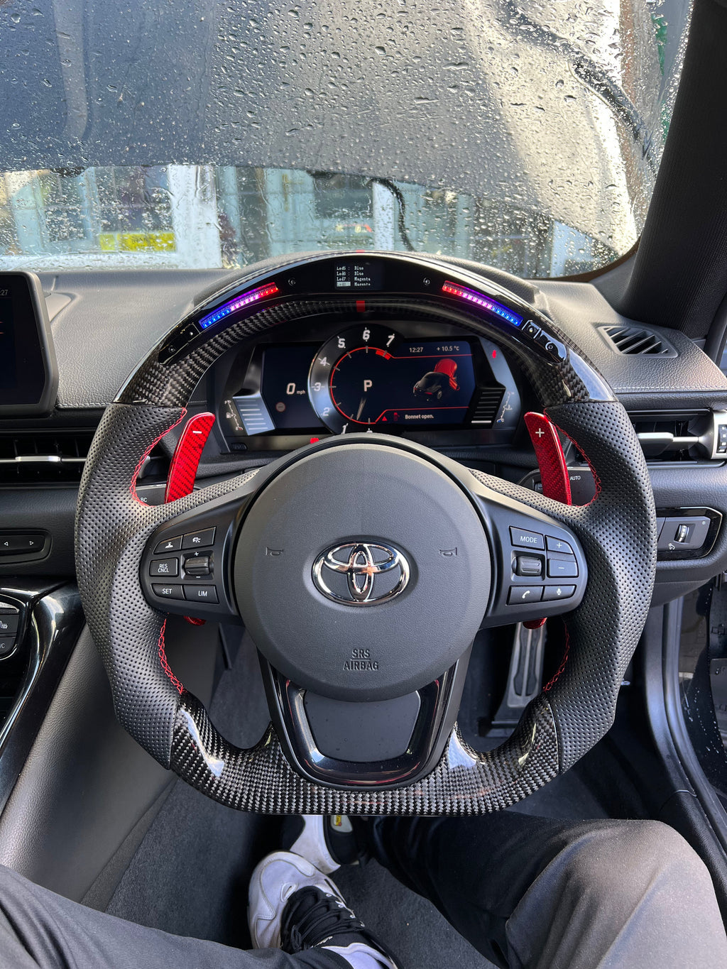 Toyota Supra MK5 A90 Carbon Fibre LED Steering Wheel — Rivtec Auto Retrofits