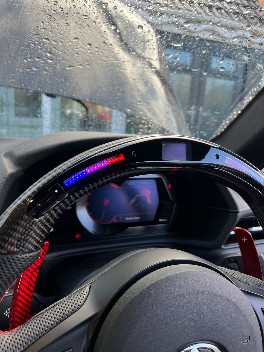Toyota Supra MK5 A90 Carbon Fibre LED Steering Wheel — Rivtec Auto Retrofits