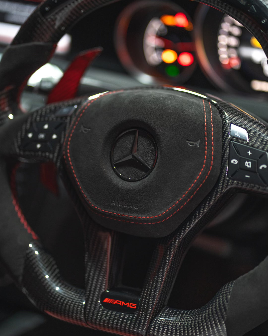 Mercedes W204 C,E Class Carbon Fibre LED Steering Wheel — Rivtec Auto Retrofits
